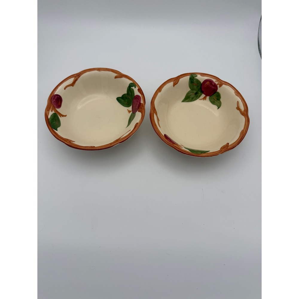 Vintage Franciscan Apple 6"Cereal Bowl Set of 2 Gladding McBean California 1950